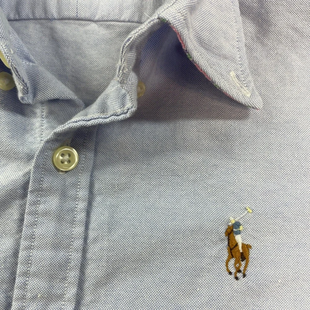 Polo Ralph Lauren Boys Button Down Shirt 2T Light Blue Long Sleeve Slim Fit